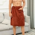 thumbnail image 2 of MGDXOX Mens Bath Towel Wrap Microfiber Body Wrap with Pocket Fashion Adjustable Wearable Pool Gym Beach Towels Coffee Free Size, 2 of 5