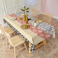 thumbnail image 4 of Colorful Pioneer Flower Pattern Rectangle Tablecloth 60"x102",Waterproof Polyester Rectangle Table Cloth, Wipeable Spillproof Polyester Tablecloth for Dining, Camping, Indoor and Outdoor, 4 of 6