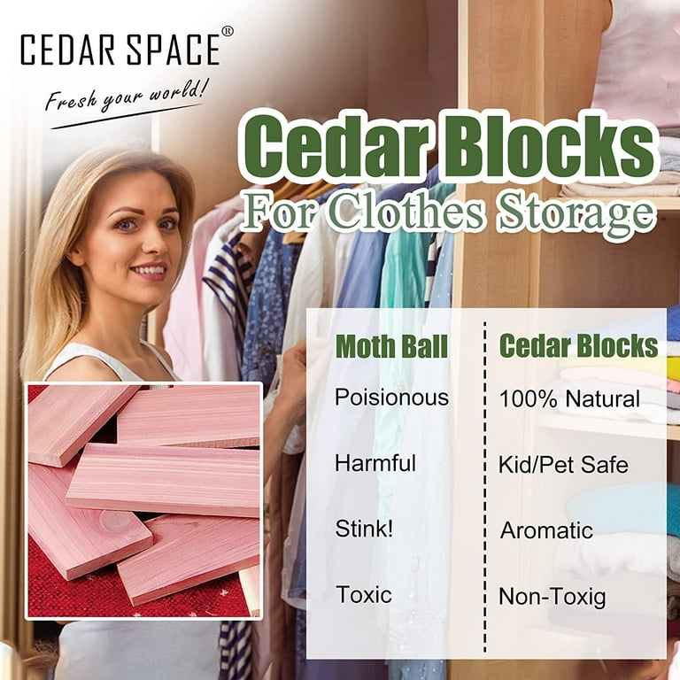  Cedar Space Cedar Blocks for Closet Storage,100