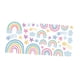 thumbnail image 4 of Pegatinas de pared con estrellas y nubes de arcoíris que brillan en la oscuridad, decoración de pared de PVC, mural fluorescente, ideal para la, 4 of 9