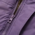 thumbnail image 6 of SGFCWSX Boys Girls Fleece Lined Hooded Puffer Jacket Kids Winter Warm Coat Purple Size 12 Years, 6 of 9