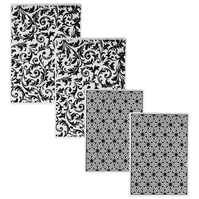 Embossing Folders,4PCS Plastic Embossing Folders DIY Card Making Scrapbooking DIY Embossing Template Folders Unmatched Quality