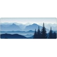 thumbnail image 2 of Smoky Mountain Morning Blue Mouse Pad - 31.5x11.8in, Extended Large, Non-Slip Rubber Base, Stitched Edges, Ideal for Gaming and Office, 2 of 6