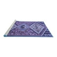 thumbnail image 2 of Ahgly Company Machine Washable Indoor Rectangle Persian Blue Traditional Area Rugs, 6' x 9', 2 of 4