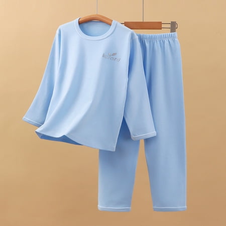 BOOMNY Child Girls Thermal Underwear Sets 2 Peice Graphic Long Sleeve Sleepwear Tops Pants Pjs Set for Kids Cozy Loungewear Homewear
