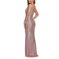 thumbnail image 6 of ROMANCE VICTORY Women's Sexy V-Neck Sleeveless Shinning Sequins Evening Mermaid Bridesmaid Bodycon Dress, 6 of 7