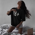 thumbnail image 5 of Camiseta Y2K Ins para mujer, blusa holgada de gran tamaño con letras estampadas, ropa de calle de manga corta, Top informal, Pullover, Camisetas básicas, 5 of 5