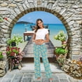thumbnail image 2 of FREEAMG Chic Women's Comfy Drawstring Floral Lounge PJ Pajama Pants Sleepwear Bottom, 2 of 6