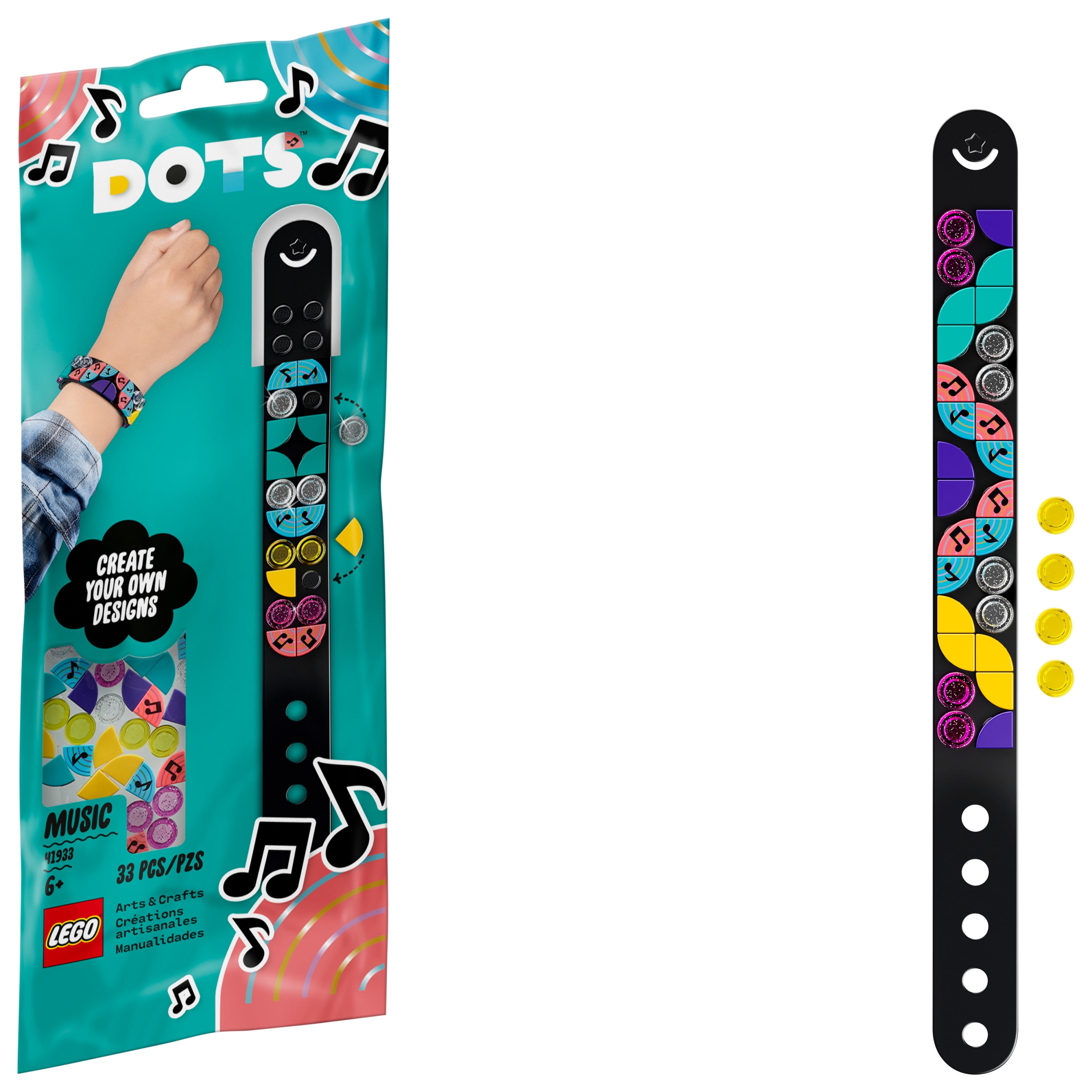 LEGO DOTS Music Bracelet 41933 DIY Craft Bracelet Kit to Encourage Self