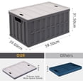 thumbnail image 2 of 64L Collapsible Storage Bins with Lids Plastic Storage Containers for Organizing Stackable Storage Box Large Heavy Duty Utility Crates, 2 Packs, 2 of 8