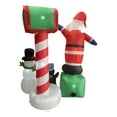 thumbnail image 4 of Fraser Hill Farm 6 ft Tall Welcome Mailbox with Santa, Snowman, and Penguin, Outdoor Blow-Up Christmas Inflatable with Lights and Storage Bag, FHFSASNPGN061-L, 4 of 7