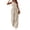 BEF31-Beige, variant on Business Casual Outfits For Women Vest Tops Pant Suits Dressy 2 Piece Sets Summer Crop Blazer Wide Leg Work Pants Army Green S