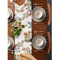 thumbnail image 5 of Colorful Squirrel Burlap Cotton Table Runner 13x36 Inches Short, Botanical Berry Pine Cones Farmhouse Table Runners, Outdoor Dining Tablecloths Decor for Baby Shower/Party/Wedding, 5 of 6