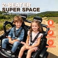 thumbnail image 4 of 24V 2 Seater Ride on Toys for Kids, Powered Ride on Car with Remote Control, 4 Wheel Suspension, Bluetooth, Music, LED, Dual 200W Motors, Soft Start, Electric Car for Big Kids Girls Boys 3-8, Black, 4 of 9