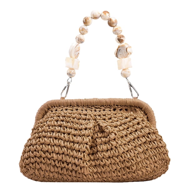 Bolso de hombro femenino tejido Mujeres multifuncionales para el ocio diario (caqui) Ehuebsd Para Estrenar
