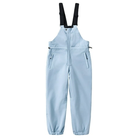 YUNAFFT Kids Colorblock Ski Pants Windproof Waterproof Insulated Winter Snowboard Overalls
