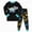 G890-Black, variant on HFHAPW Toddler Girl Boys Kids Pajamas Funny Graphic Pjs Long Sleeve Snug fit 2pcs Jammies