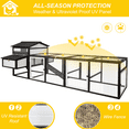 thumbnail image 7 of Gowoodhut 116"L Extra Large Chicken Coop 2 Story Wooden Poultry Cage with Run, 7 of 7