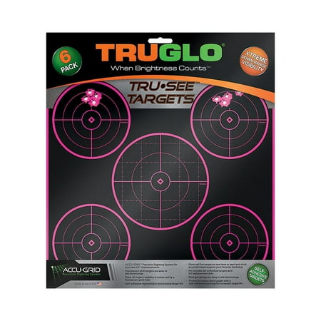 Truglo Target 5-Bull 12x12 Pink 6 Pack