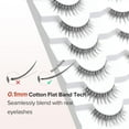 thumbnail image 2 of Natural Lashes Wispy Eyelashes Natural Look Short Lashes Pack 12mm Eyelashes C Curl False Lashes Thinner Band 3D Volume Fake Eyelashes 7 Pair Siligli, 2 of 14