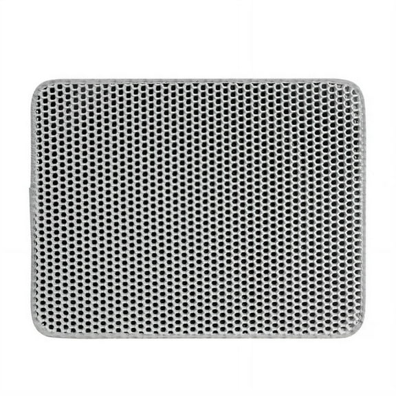 AUQ Cat Litter Mat Breathable Material Cat Food Mat Smooth Surface Cat Mat for Litter Box Litter Control Gray 45*60