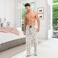 thumbnail image 7 of Bohemian Flowers Ghost Pajama Pants, Men's Lounge Pants Light with Drawstring and Pockets, Christmas New Year Birthday Father's Day Gifts, 7 of 7