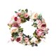 thumbnail image 4 of Corona para puerta principal con flores artificiales, adorno colgante redondo de 38 cm (15 pulgadas). Rosa, 4 of 9