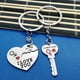 thumbnail image 3 of Juego de 2 llaveros para pareja: TE AMO con llaveros de corazón rojo para novio, novia y mejores amigos, 3 of 5