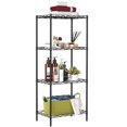 thumbnail image 1 of Estantería de almacenamiento BestOffice de 4 niveles, ajustable, negra, 44" de alto, 1 of 7