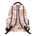 thumbnail image 2 of Psesaysky Cartoon Capybara & Axolotl Print with Heart Accents Casual Daypack with Lightweight, Large Capacity Padded Shoulder Straps 17 Inch Bookbag for Travel School, 2 of 10