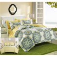 thumbnail image 1 of Chic Home DS4031-US 3 Pièces Sardinia Super Doux Microfibre Grand Médaillon Imprimé Réversible avec Géométrique Imprimé Support Très Grand Ensemble de Couette, Jaune, 1 of 1