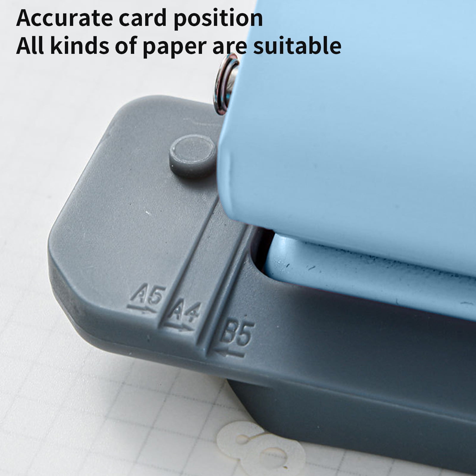 Specollect Clearance 4Pcs 6 Hole Punch, Loose Leaf Paper Puncher for A4/A5/B5 Size, Portable Handheld Metal Circle Punch Paper Puncher