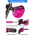 thumbnail image 2 of ShenMo Bike Lock (Pink), Bike Lock 120cm x 12mm Long, Cable Lock for Bike Scooter Motorcycles Bike Gate with 5 Digit Smart Code and Stroller Bike, Bike Lock Anti-Theft, 2 of 5