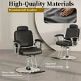 thumbnail image 7 of Baasha Premium Black Salon Chair, Reclining Salon Chair with Removable Headrest, Durable Steel Frame Stylist Hair Chair 360 Swivel All Purpose Hair Salon Chair for Barbershop Weight Capacity 330 lbs, 7 of 7