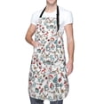thumbnail image 3 of Uemuo Christmas Elements Pattern Waterproof Apron Adjustable Dishwasher Apron- Apron for Women Men Heavy Duty Work Apron for Dishwashing Chemical Lab, 3 of 9