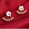 thumbnail image 4 of Pendientes de estilo coreano con forma de alfiler y flor de margarita, pendientes colgantes de aleación, 4 of 5