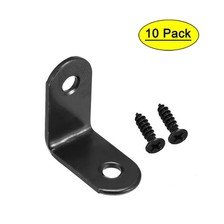 

Uxcell L Shape 30mmx30mmx16mm Black Corner Brace Angle Bracket 10 Pack
