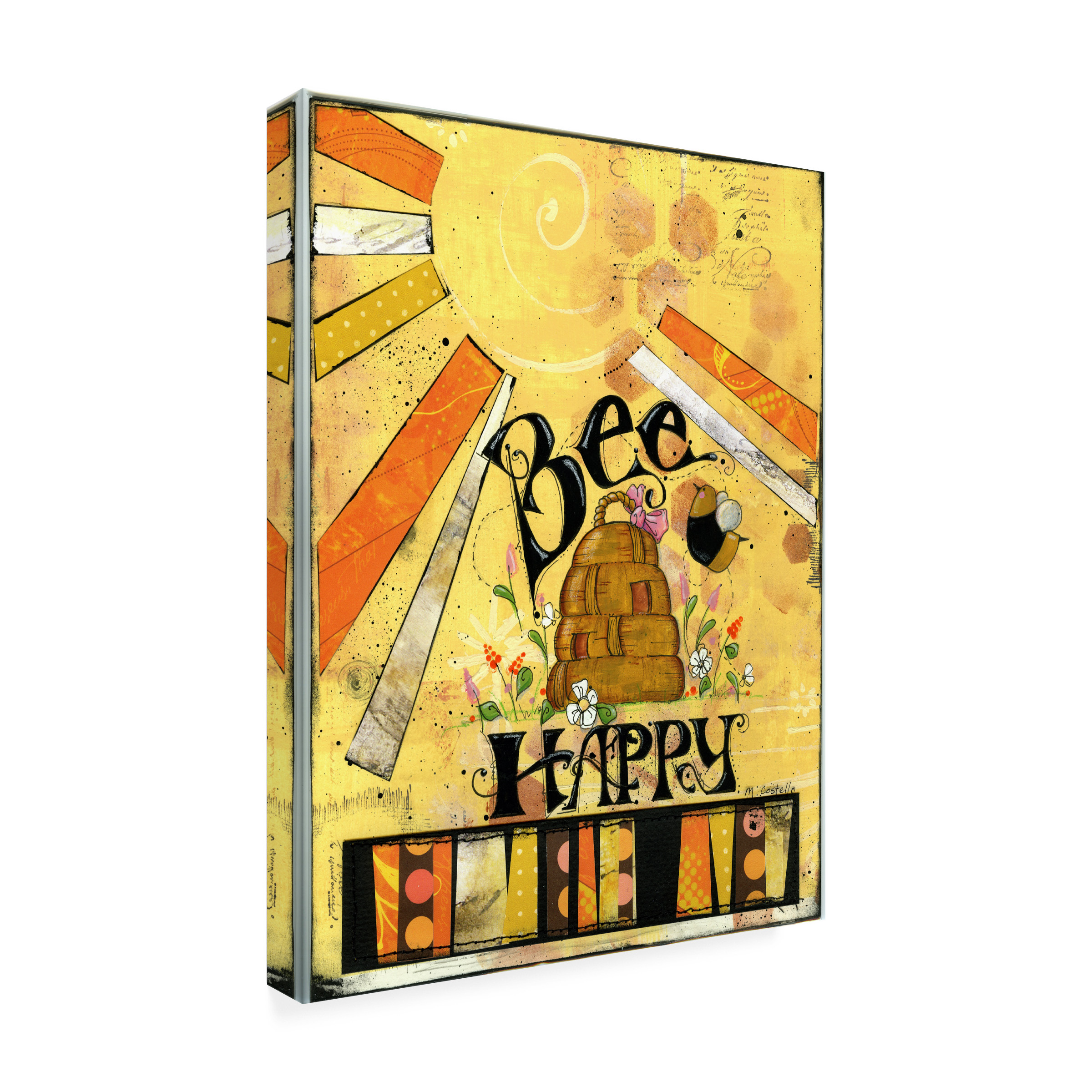 Trademark Fine Art 'Bee Hive Happy' Canvas Art by Maureen Lisa Costello