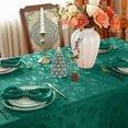 thumbnail image 2 of Christmas Tablecloth 60x102,Wrinkle Free,Soft,Spillproof Fall Leaves Jacquard Table Cloth for Thanksgiving Fall Holiday Harvest Dinner,Green, 2 of 7