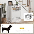 thumbnail image 3 of PawHut Pet Feeder Station Storage Cabinet, Storage Container, White, 3 of 10