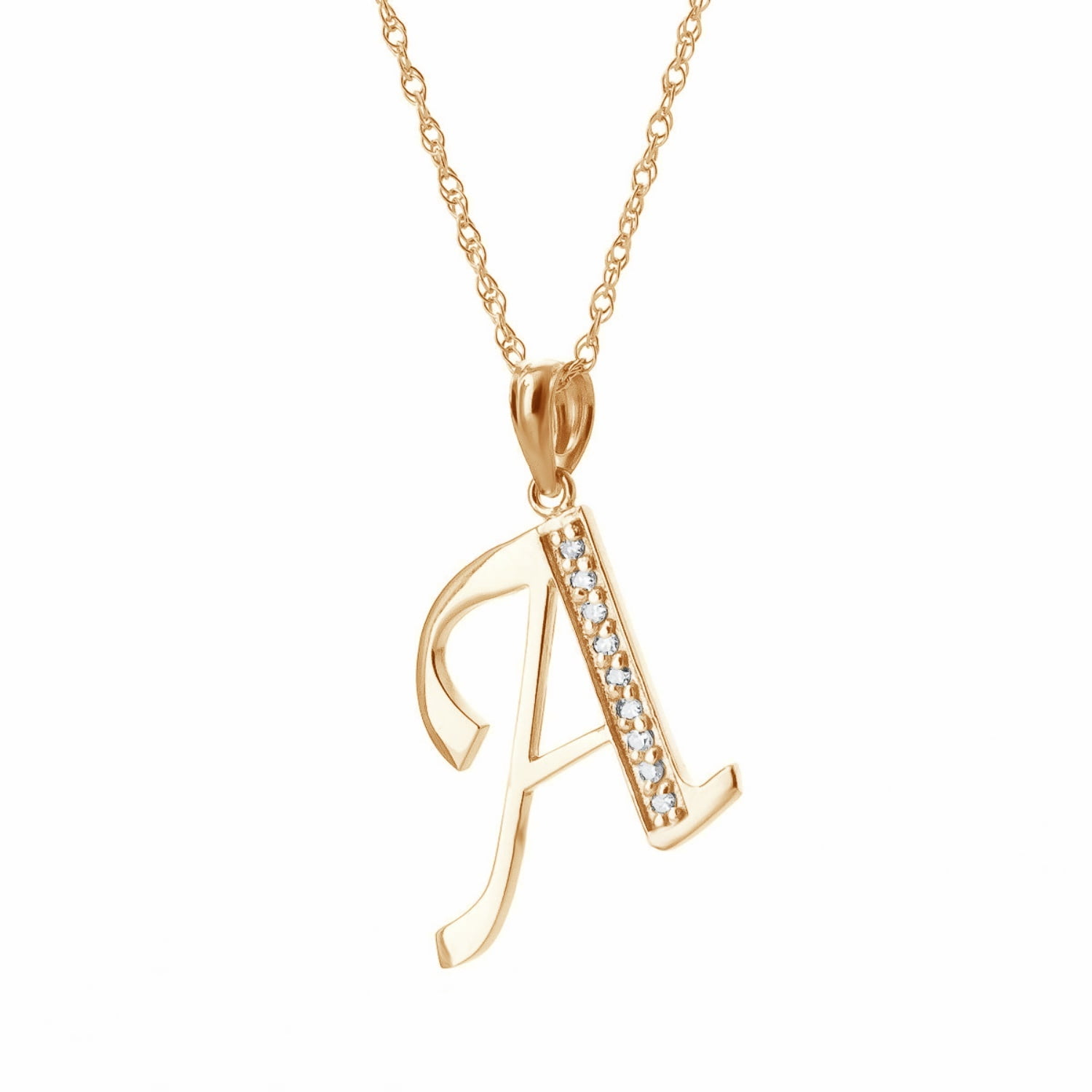 Galaxy Gold 14K Solid Gold Natural Diamond Pendant Necklace for Women - Yellow Gold Fine Jewelry