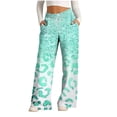 thumbnail image 2 of WRKEKC Women's Printed Wide Leg Lounge Pants with Drawstring Elastic Waist Flowy Comfort Fit Lightweight Breathable Fabric for Casual Outings and Vacation Wear, 2 of 5