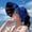 Black Vinyl Beaker [Navy Blue], variant on Korean-style black-coated sun hat with wide brim to cover the face, popular shell hat, portable, women's rollable headband sun hat