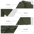 thumbnail image 3 of Men's Linen Short Sleeve Button Down Shirt, Casual Lapel Collar Double Chest Pockets Summer Beach Work Shirts for Men, S-3XL, 3 of 7