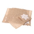 thumbnail image 1 of 10x Marrón Arpillera Cuchillería Titular Copo De Nieve Lino Bolsos Xmas Vajilla SM SunniMix Titular de cubiertos de arpillera, 1 of 7