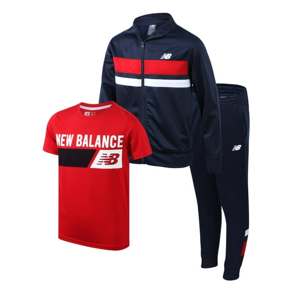 Conjunto de sudadera New Balance para niños, tricot, 3 piezas, talla 8
