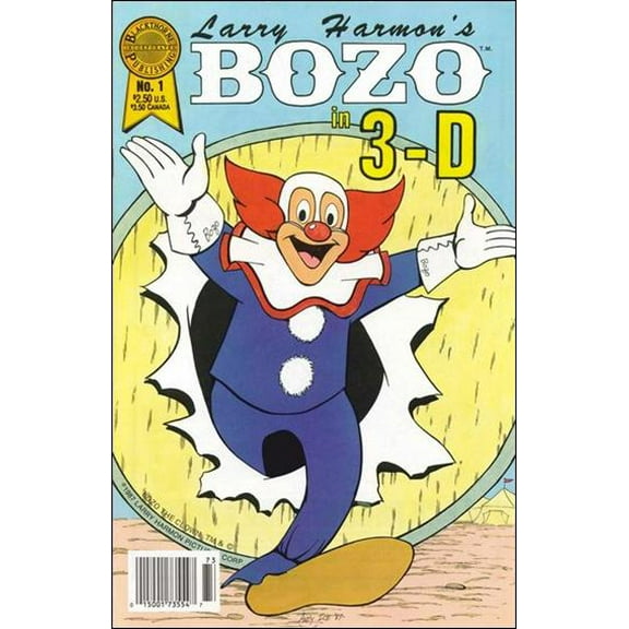 Bozo the Clown in 3-D (Larry Harmon's ) #1 (Newsstand) VF ; Blackthorne Comic Book