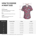 thumbnail image 4 of Uemuo Hand Drawn Strawberry Printed Women's Classic V-Neck T-Shirt - Soft, Breathable, Moisture-Wicking, Perfect for Casual, Office, Travel, and Everyday Wear-XX-Large, 4 of 5