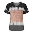 thumbnail image 4 of USSUMA Womens Tops Casual Fashion Shirts Woman Causal V-Neck Summer Tops Printing Blouse Short Sleeve Plus Tunics T-Shirt Summer Tops Ladies Tops Trendy, 4 of 5