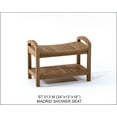 thumbnail image 4 of Grade-A Teak Wood Madrid Shower Seat 24" Outdoor Patio Stool Bench, 4 of 4